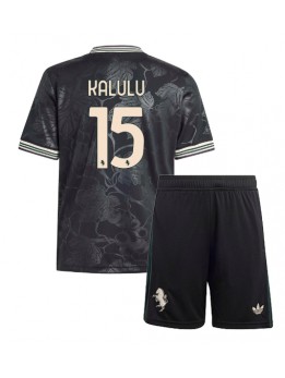 Juventus Pierre Kalulu #15 Replika Tredje Kläder Barn 2025-26 Kortärmad (+ byxor)
